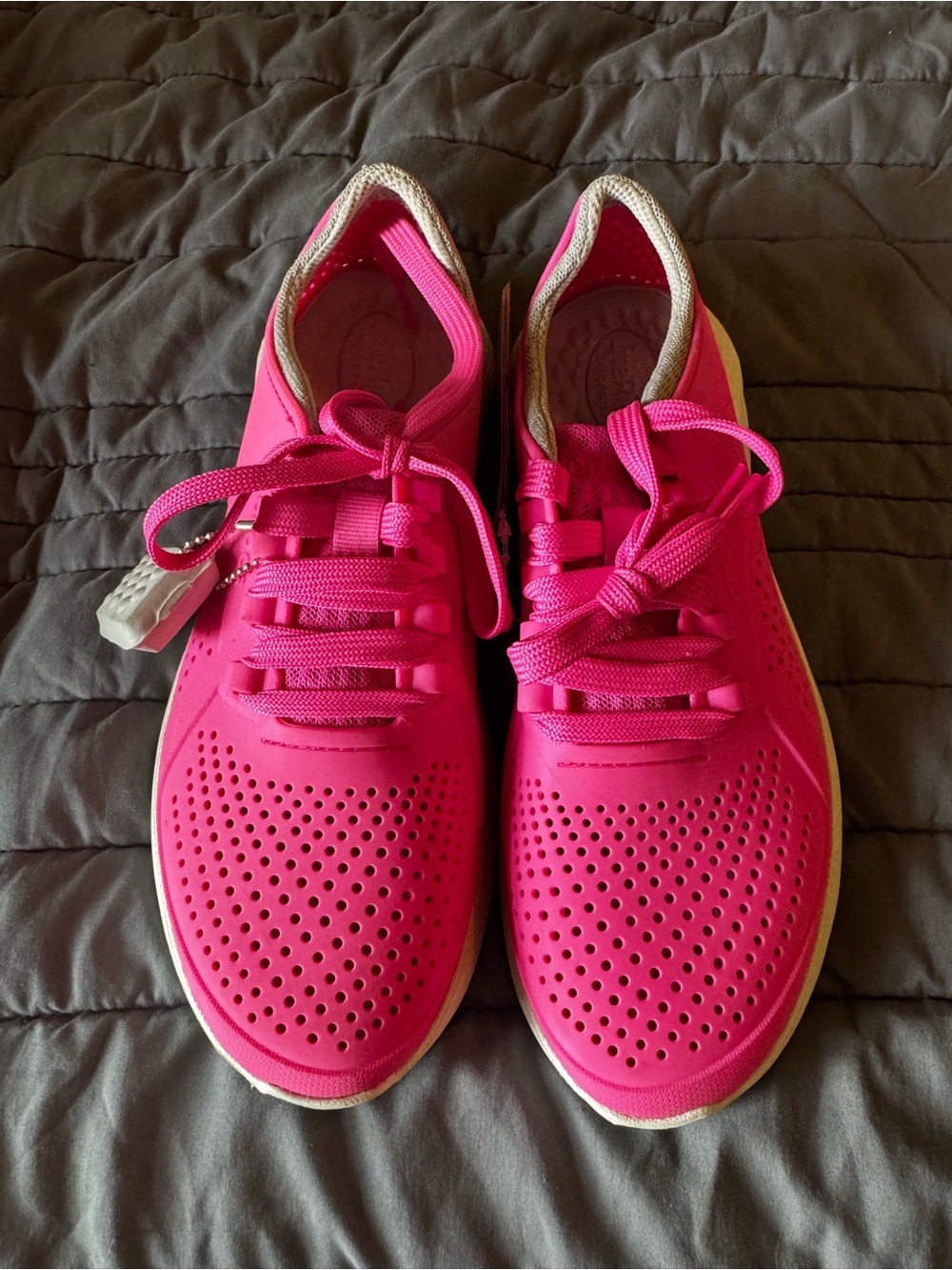 Women’s Hot Pink Casual Lace-Up Sneakers
